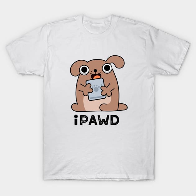 iPawd Cute Doggie Tablet Pun T-Shirt by punnybone